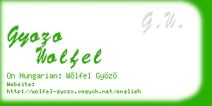 gyozo wolfel business card